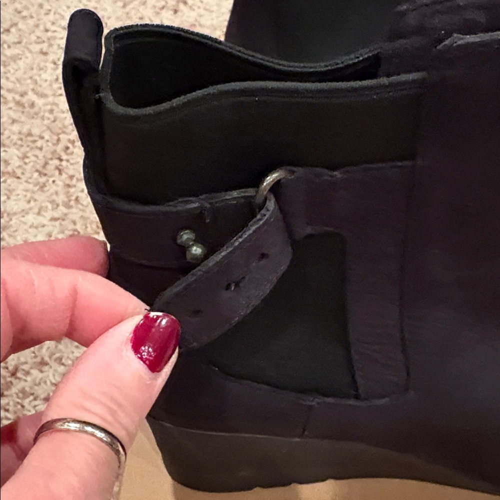 UGG Black Wedge Indra Ankle Boots - Picture 3 of 5